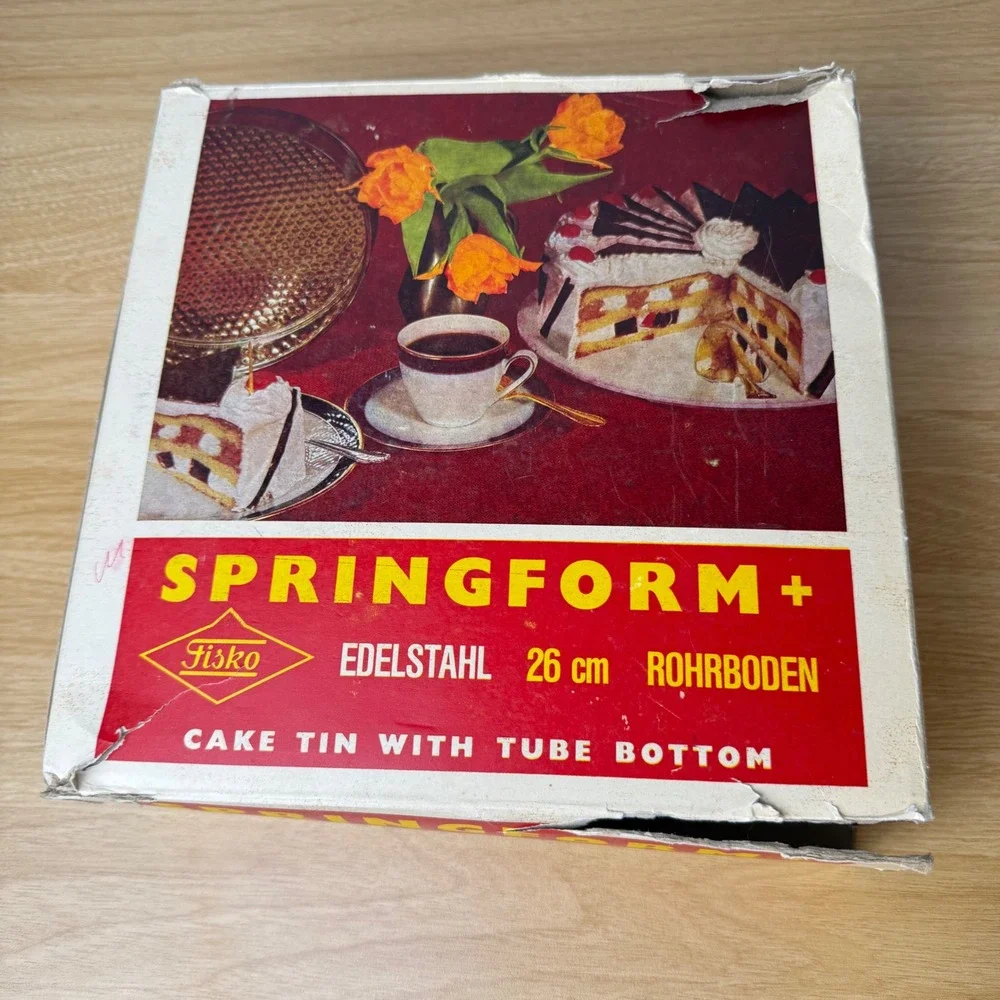 Fisko Springform Cake Tin‎ 26cm Edelstahl Silver West Germany Tube Bottom Bundt